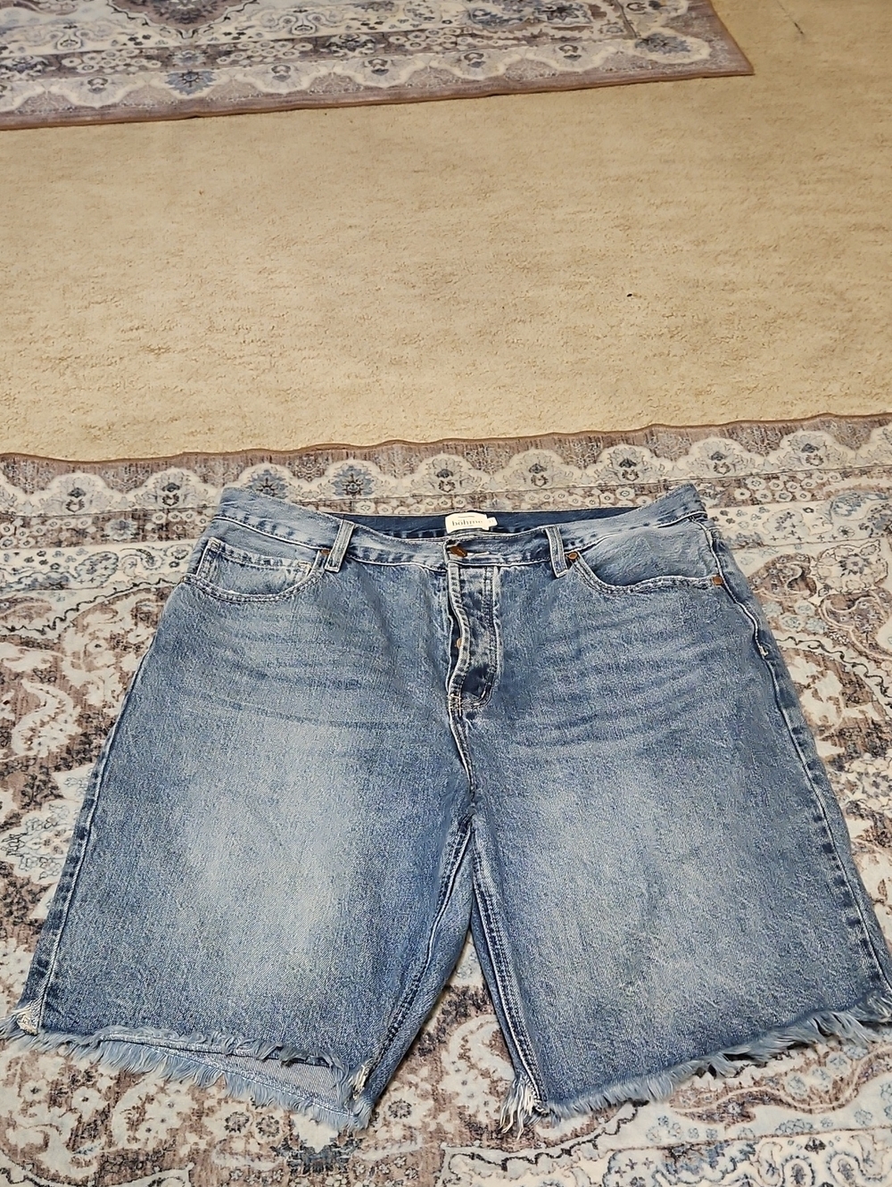 bohme Light Wash Relaxed Denim Shorts